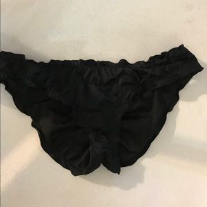 Victoria’s Secret Black Ruffle Bikini Bottoms